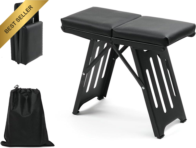 Camp Stools Folding,Collapsible Stool with Storage Bag,Metal Folding Step Stool,