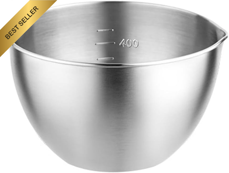 Stainless Steel Mixing Bowl 400ML Salad Bowl with Scale for Home Kitchen Baking