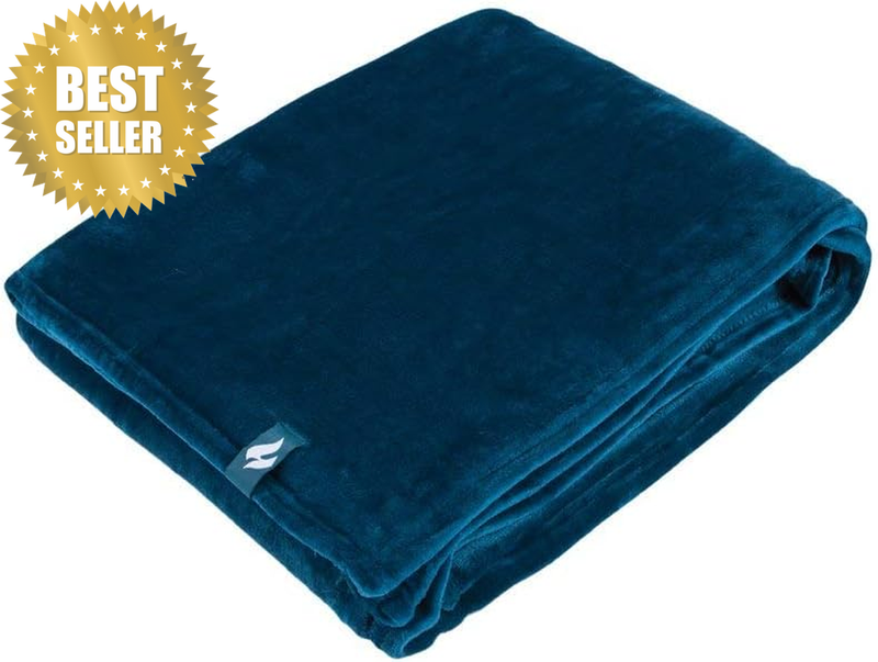 Snuggle Ups Thermal Fleece Blanket Winter Warm 180CM X 200CM (Teal)