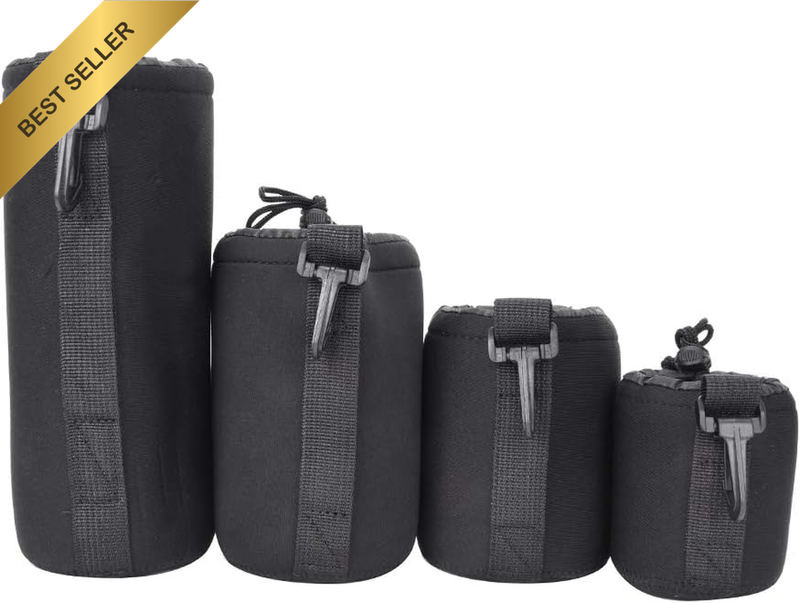 Lens Pouch Set, Lens Case Cover Protector Small Wrap Storage | Portable Neoprene