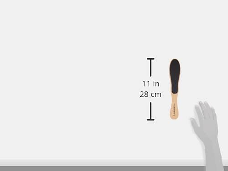Two-Sided Foot File with Oak Wood Handle, Full Size Single