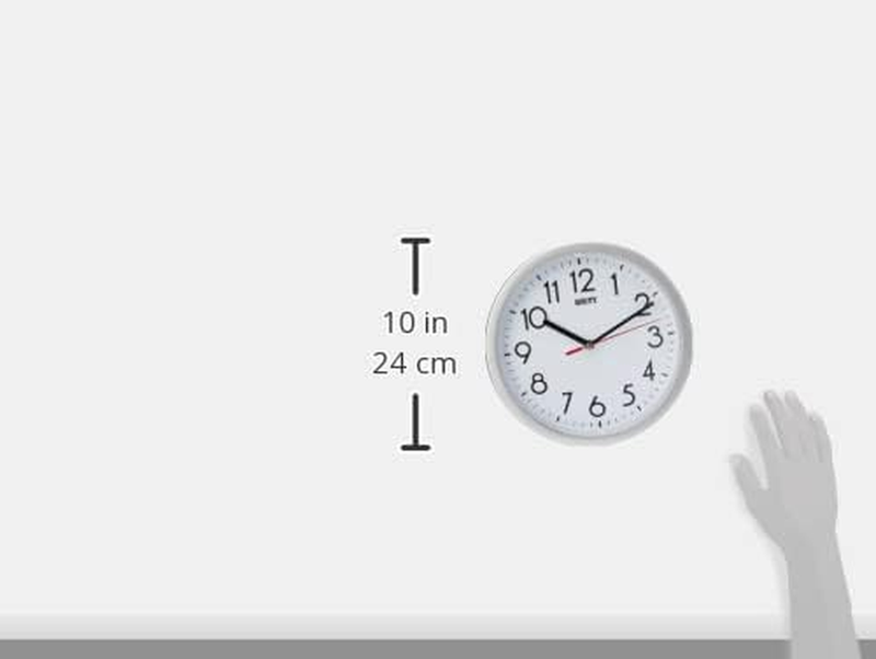 Wall Clock, Hastings, Silent Sweep, Modern, Silver, 22 Cm / 8.6-Inch