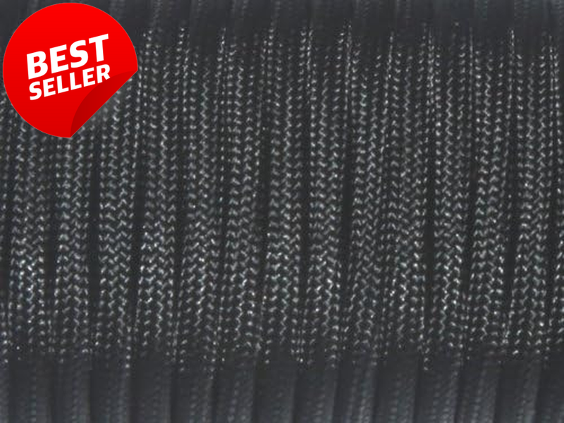 550 Paracord 100FT 7 Strand Core Mil Spec Type III Nylon Rope Black - US