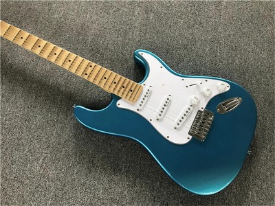 High Quality Metal Blue Electric Guitar Scallop Maple Fingerboard 22 Frets