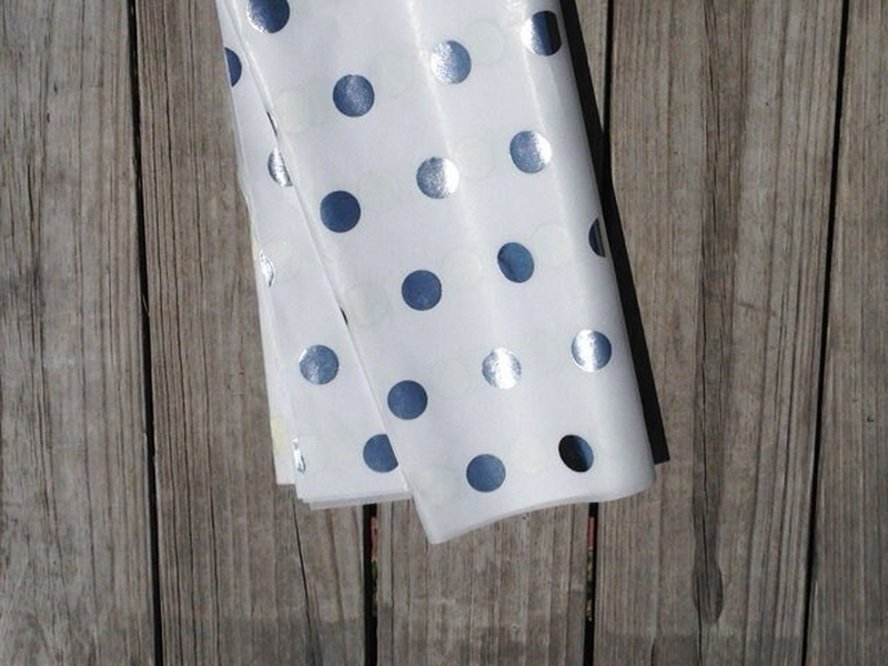 Silver Polka Dot 50 Sheets Tissue/metallic Silver Dots Tissu