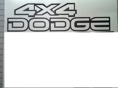 Dodge 4x4 Tailgate Replacement Decals - Many Color Choices