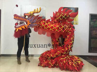 Dragon Dance Dragon Prop Red Chinese Folk Festival Mascot Costume Stage Prop