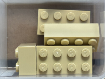 LEGO Parts - Tan Brick 2 x 4 - No 3001 - QTY 5
