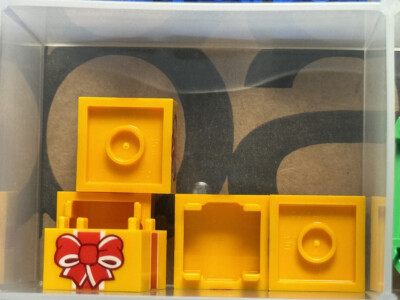 LEGO Parts - Bright Light Orange Container, Box 2 x 2 Gift - No 35700 - QTY 5
