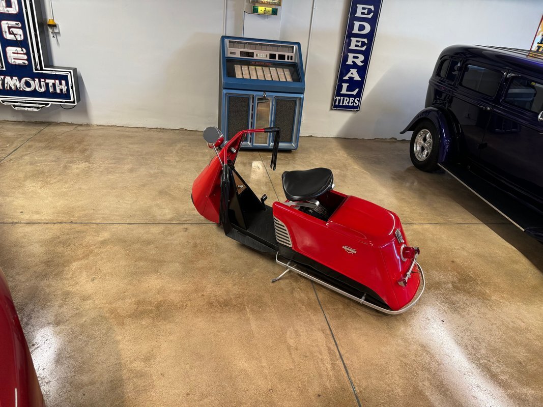 Owner 1957 Rare! Cushman Allstate Scooter  0 Miles Red