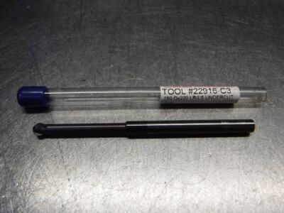 Harvey Tool 1/4'' 4 Flute Carbide Lollipop Endmill 1/4'' Shank 22916-C3 (LOC2100A)