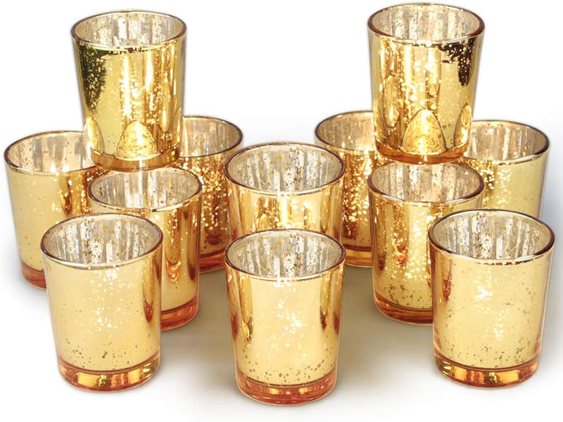 S Bulk, Mercury Glass Tealight Candle Holder Set Of 12