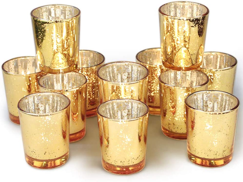S Bulk, Mercury Glass Tealight Candle Holder Set Of 12