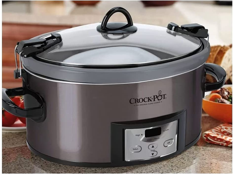 Crock Pot 7-Qt Nonstick Ceramic Coating Cook & Carry Programmable Easy-Clean Slo