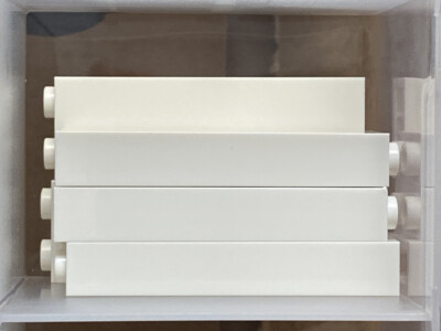 LEGO Parts - White Brick 1 x 2 x 5 - No 2454 - QTY 5