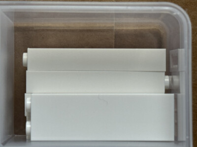 LEGO Parts - White Brick 1 x 2 x 5 - No 2454 - QTY 5