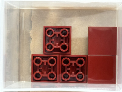 LEGO Parts - Dark Red Tile, Modified 2 x 2 Inverted - No 11203 - QTY 5