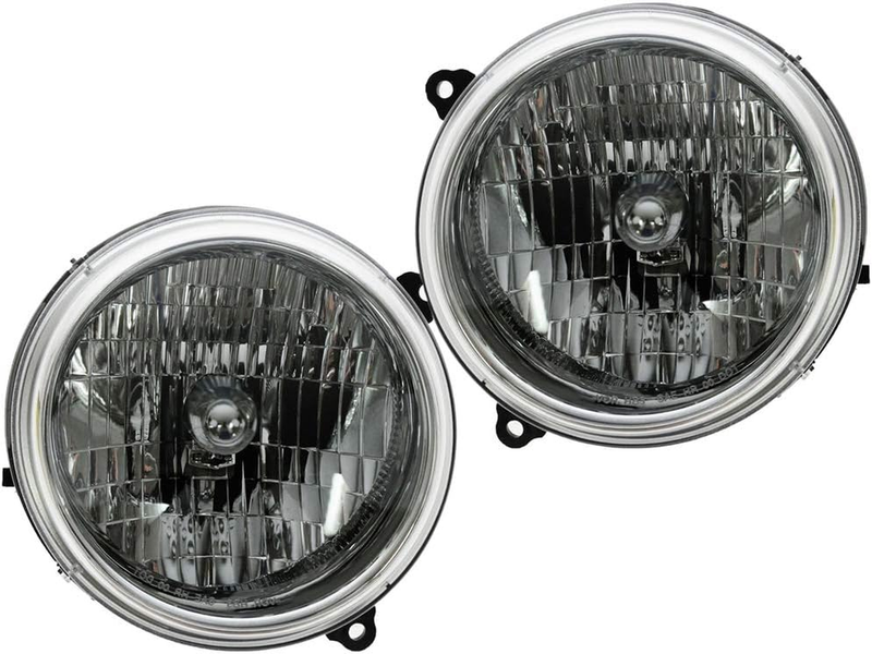 Left Right Side Pair Headlights Lens Housing for Jeep 2003-2004 Liberty