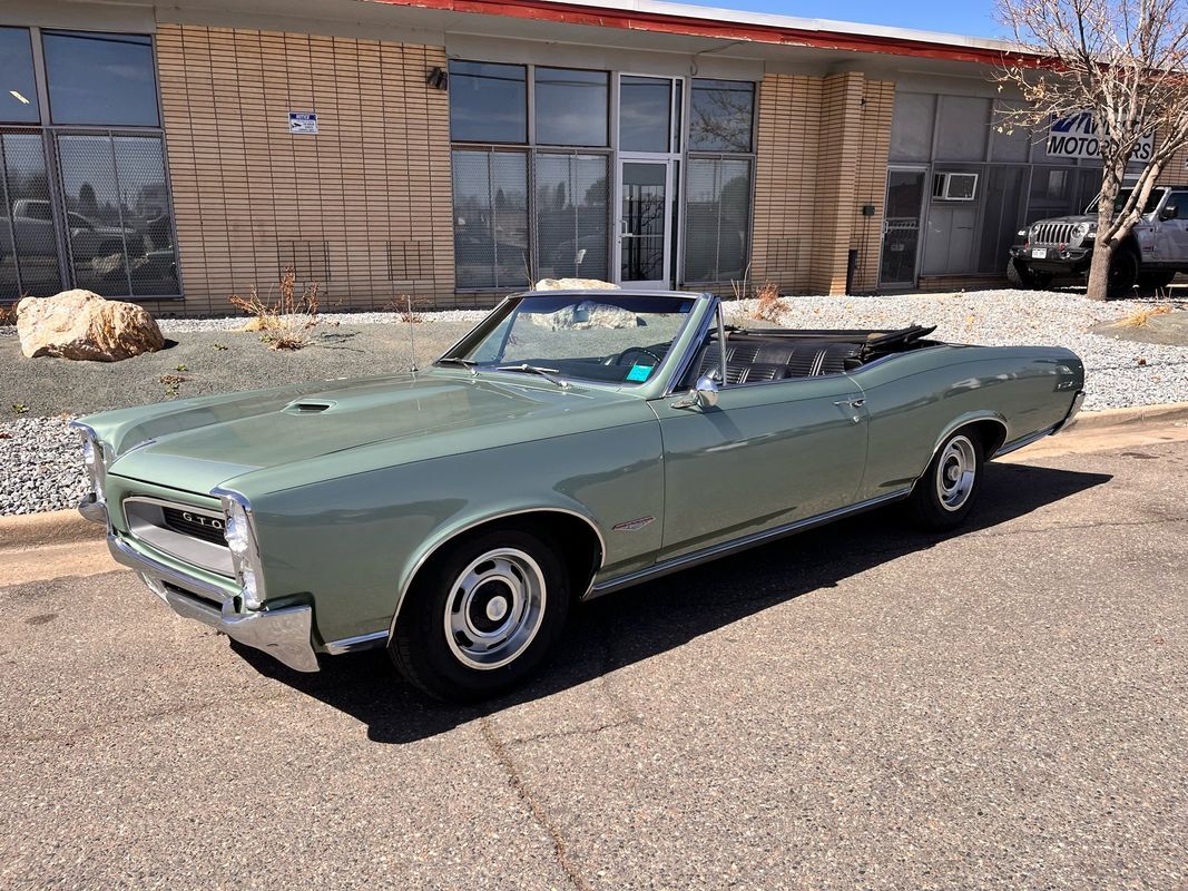 1966 Pontiac GTO Convertible very well documented GTO 100,085 Miles Green