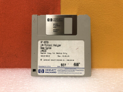 HP 5010-5013 4972A LAN Protocol Analyzer Base System Lancod Floppy Disk Software