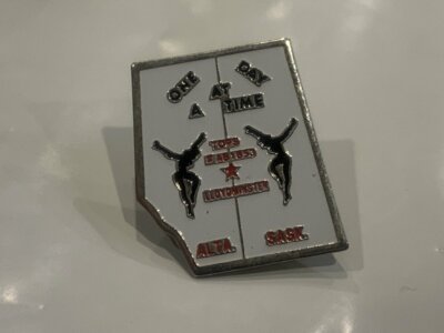 TOPS AB 1853 Lloydminster One Day at a Time Lapel Hat Pin