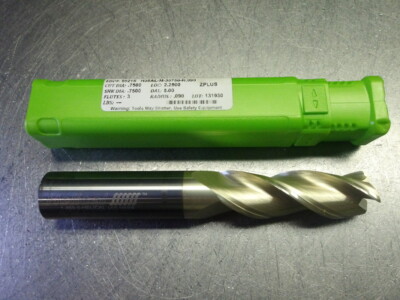 Helical 3/4'' 3 Flute Carbide CR Endmill H35AL-M-30750-R.090 (LOC2156B)