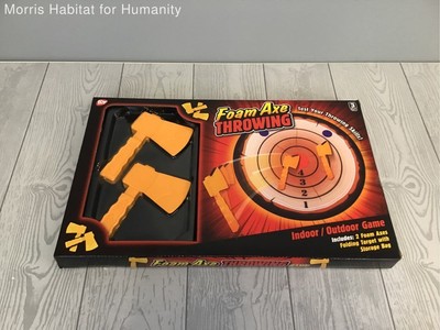 The Toy Network Foam Axe Throwing Indoor Outdoor Game with Storage Bag 