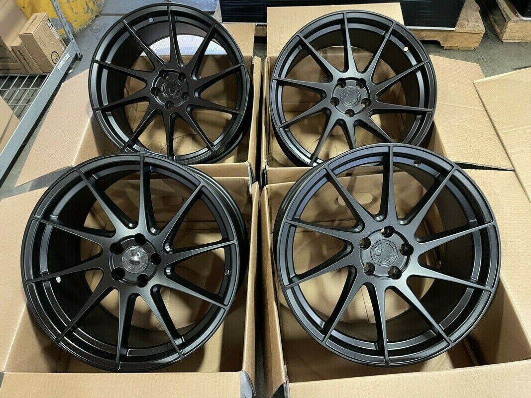 ク*カ様 Aodhan AH09 18x8.5+35 18インチ スタッドレスタ Aodhan AH09 18x8.5 +35 5x112 Matte Black Directional 18 Inch