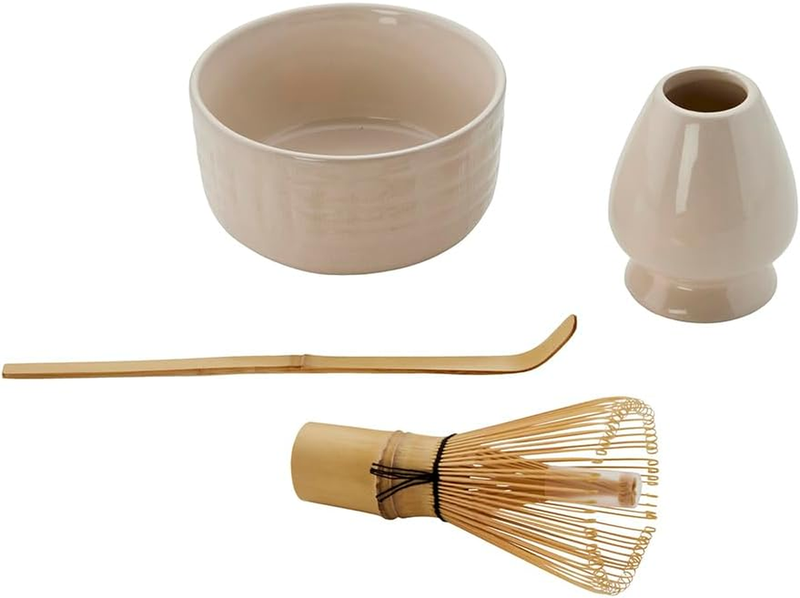 Crafted for Foodies Matcha Set 4 Piece Bowl, Whisk & Spoon