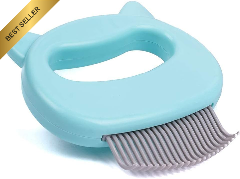 Pet Hair Removal and Grooming Comb, Massage Shell - Shaped Soft Deshedding Tool