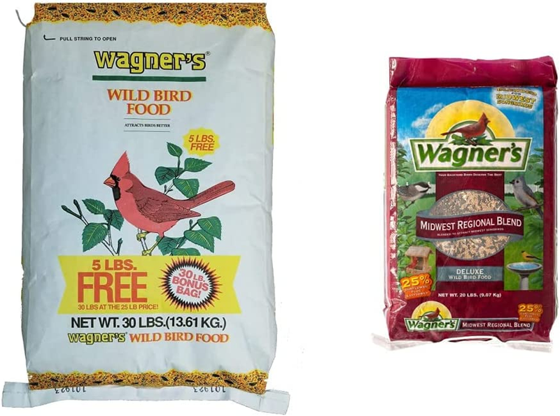13010 Wild Bird Food, 30-Pound Bag & 62006 Midwest Regional Blend Wild Bird Food