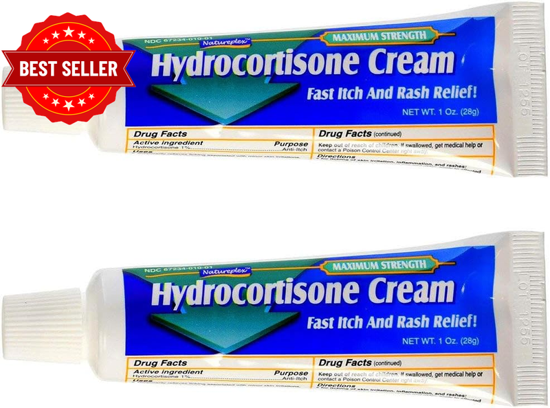 Natureplex Hydrocortisone 1% Cream 1oz Pack of 2 Itch Relief