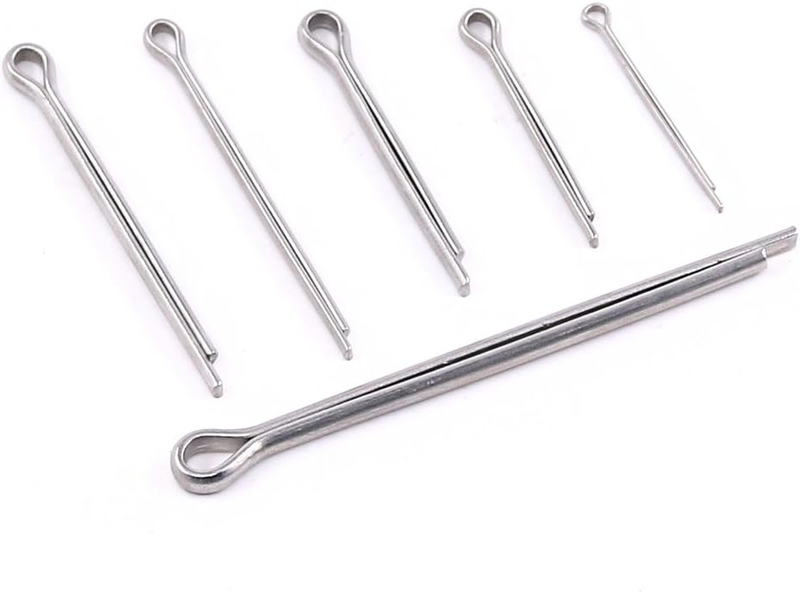 90Pcs 304 Stainless Steel Cotter Pin Clip Key Fastner Fitting Assortment Kit
