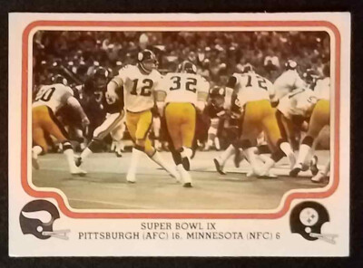 1979 Fleer Team Action #65 Super Bowl IX Steelers Bradshaw Harris NR-MINT
