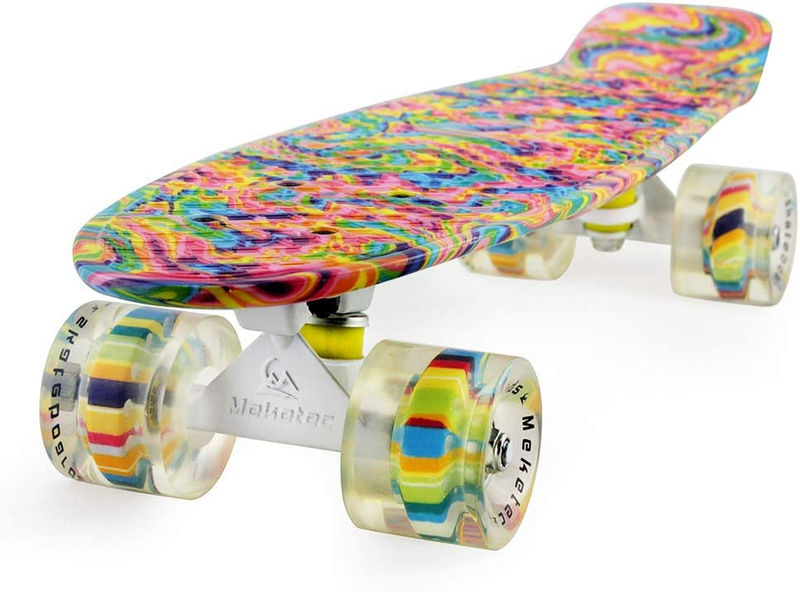 22 Inch Complete Skateboards Mini Cruiser Retro Skateboard for Youths Beginners