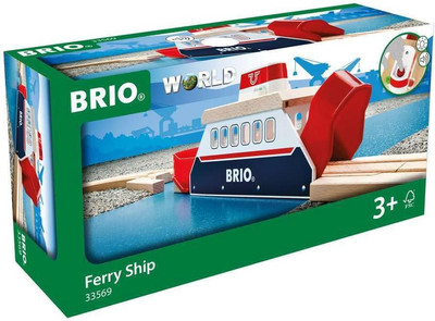 World 33569 - Ferry Ship - 3 Piece Wooden Toy Train Set for Kids | Interac