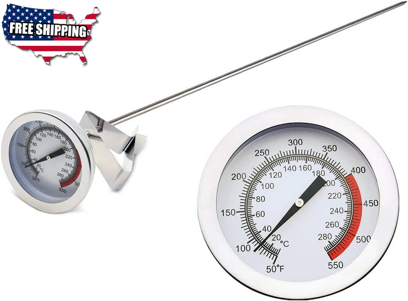 Turkey Thermometer With Clip&15 Inch Stem Best Professional 