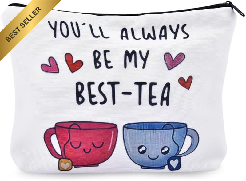 Makeup Travel Bags for Women Girls Canvas Bag Besties Best Friends Make up Bag f