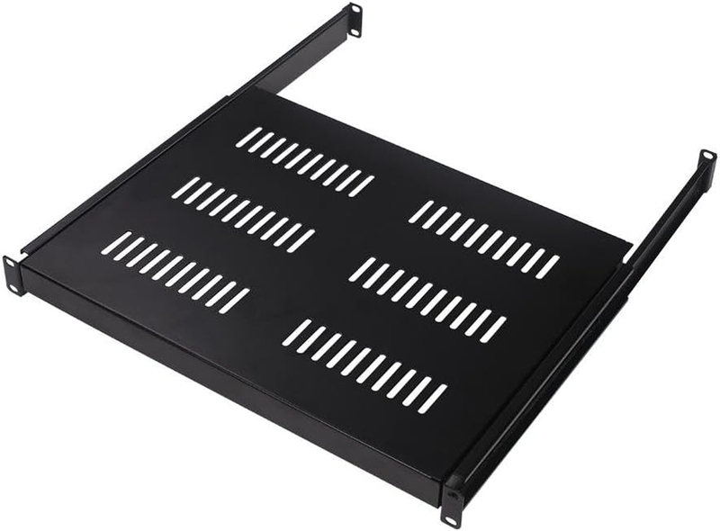 1U 350Mm Sliding Rack Shelf with Adjustable Range of 350-500Mm 4 Post Vented Ser