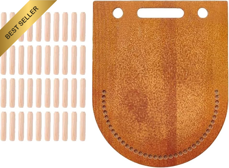 Wooden Bracelet Weaving Tool, with 40 Small Wooden Sticks, Handmade Craft Kit fo