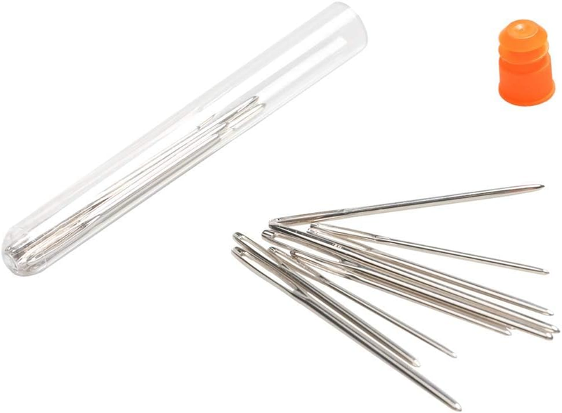 Large-Eye Blunt Needles, 9 Piece Stainless Steel Yarn Knitting Needles, Sewing N