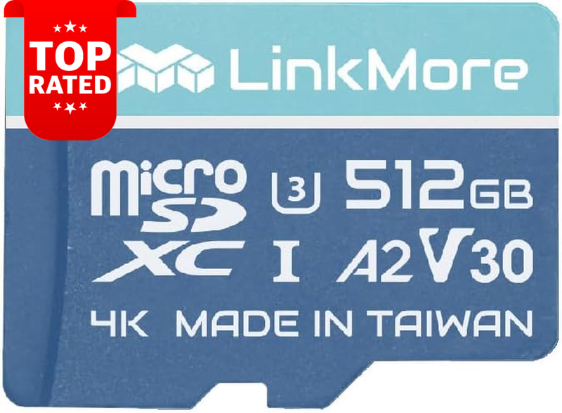 512GB Micro SDXC Card A2 UHS-I U3 V30 Class 10 Read 160MB/s Write 120MB/s