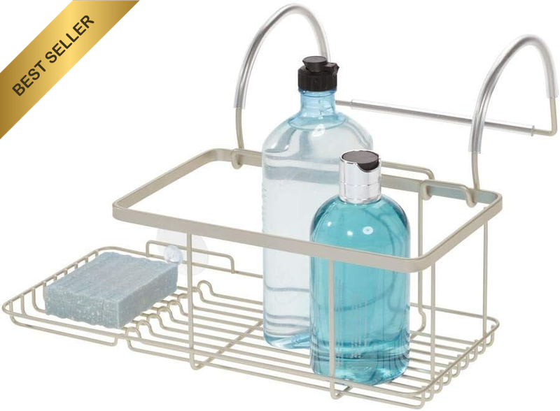 Idesign 23825EU Everett Drill Bathroom Storage, Small Metal Hanging Tray, Bath C