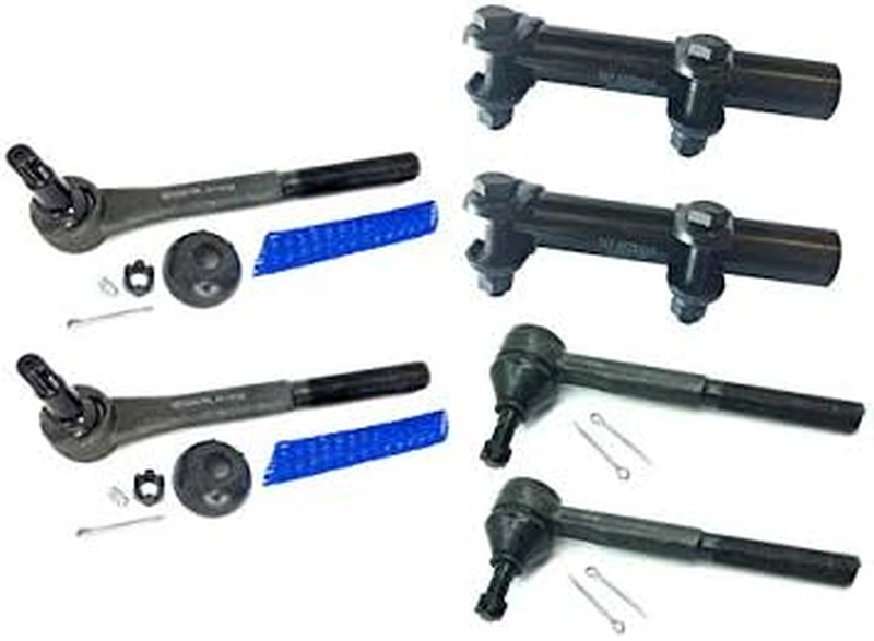 6 Piece Inner and Outer Tie Rod End Kit for 1988-1999 Chevy C1500