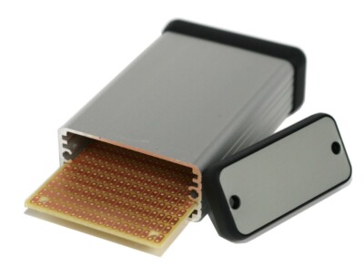 BPS Prototyping 2-hole strip 2H-1 ProtoBoard PCB + Aluminum Hammond Enclosure
