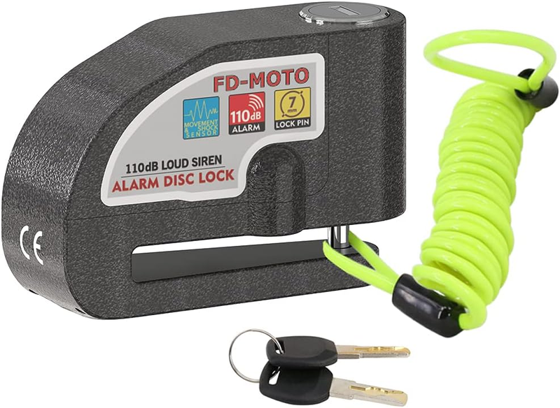 Oxford LK290 Screamer7 Motorcycle Alarm Disc Lock with 1.5M Cable