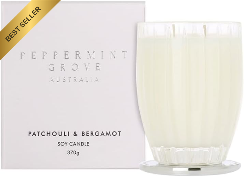 Patchouli & Bergamot - Large Soy Candle 370G