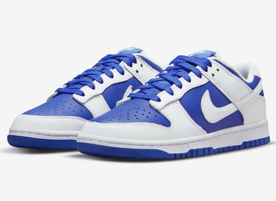 NEW Men s 9.5 Nike Racer Blue White Dunk Low DUKE Kentucky Sneakers DD1391-401