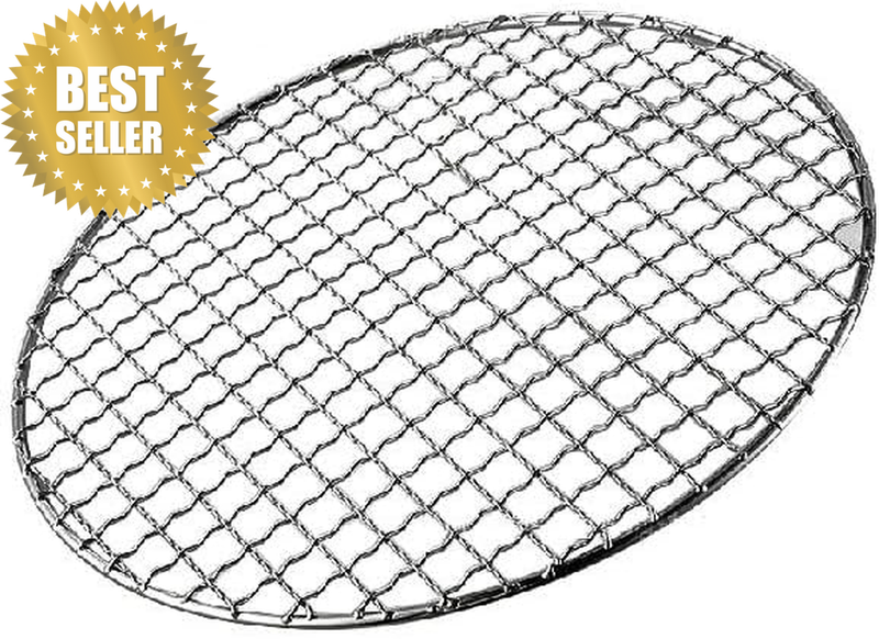 BBQ Grill Net, round Stainless Steel Non Stick High Temperature Resistant Barbec