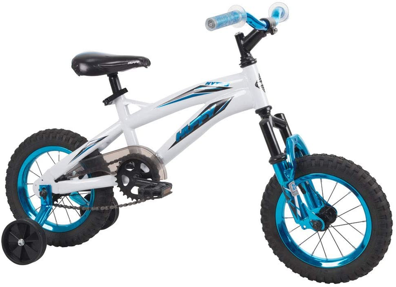12-inch Blue/White Blue/Pink Kids Bike with Training Wheels